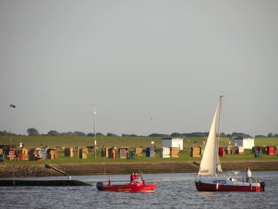 Nordsee Und Natur. Gemuetliche Fewo Mit Deichblick Dorumer Neufeld Exteriör bild